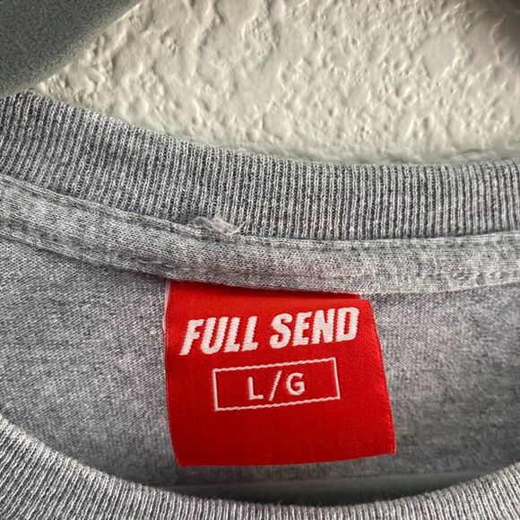 Full Send Hockey Light The Lamp Nelk Boys T-Shirt Gray Color Men's Large - Picture 3 of 4